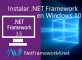 Instalar .NET Framework Windows 10 desde panel de control
